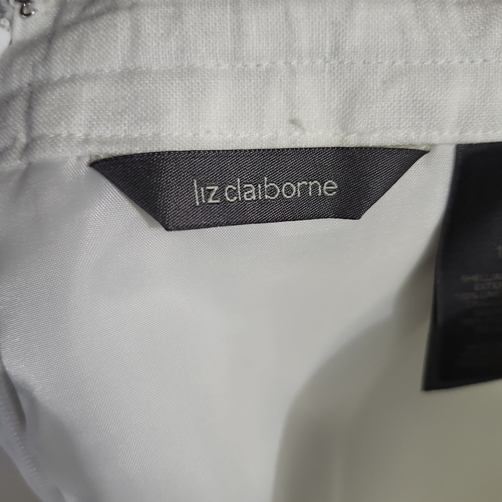 Liz Claiborne Cream 100% Linen Maxi Skirt Size 16 Costal Vacation - Picture 7 of 8